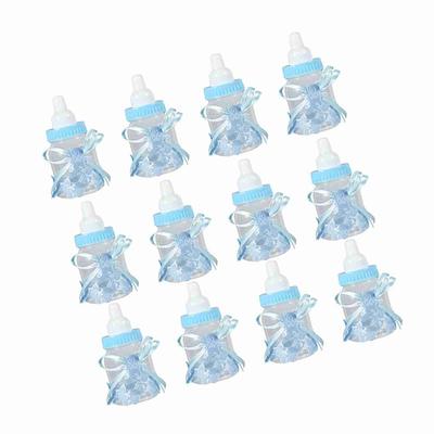 12pcs Plastic Candy Chocolate Bottles Mini Candy Present Bottles Home Party Decor