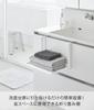 Yamazaki Jitsugyo 1618 Hook Folding Shelf White When Used W37 x D28.5 x H25cm Tower Washroom Storage Rack Towel Rack Folding Rack