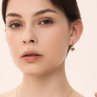 WESTISLAND Chubby Heart One-Touch Earrings YG_WI5062420