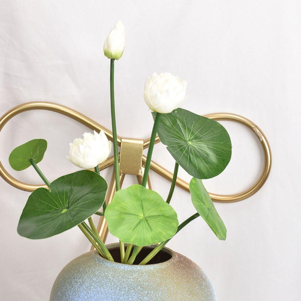 Artificial Lotus Flower Pvc Fake Flowers Simulation Lotus Leaf  Garden Make Scenery
