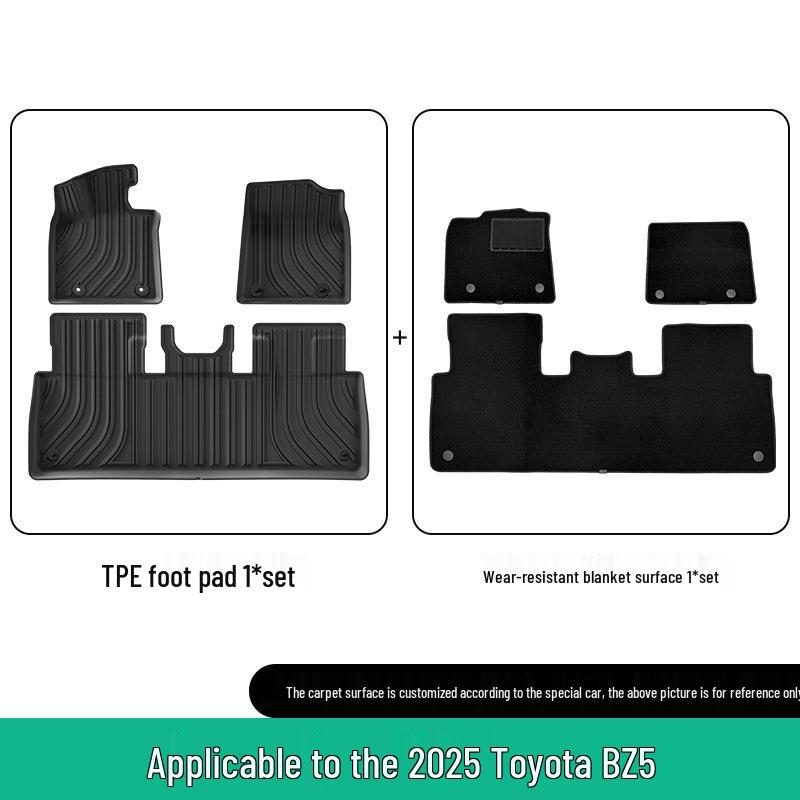 Custom TPE Floor & Trunk Mats for Toyota BZ5 - Stain-Resistant & Waterproof.