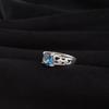 London Blue Topaz Gemstone 925 Sterling Silver Pretty Wedding Ring For Bride CZR-15-7