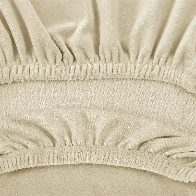 1 STÜCK Samtstoff Esszimmerstuhlbezüge Spandex Hochlehner Stuhlbezug Elastischer Sitzschutz für Home Office Computer Hotel