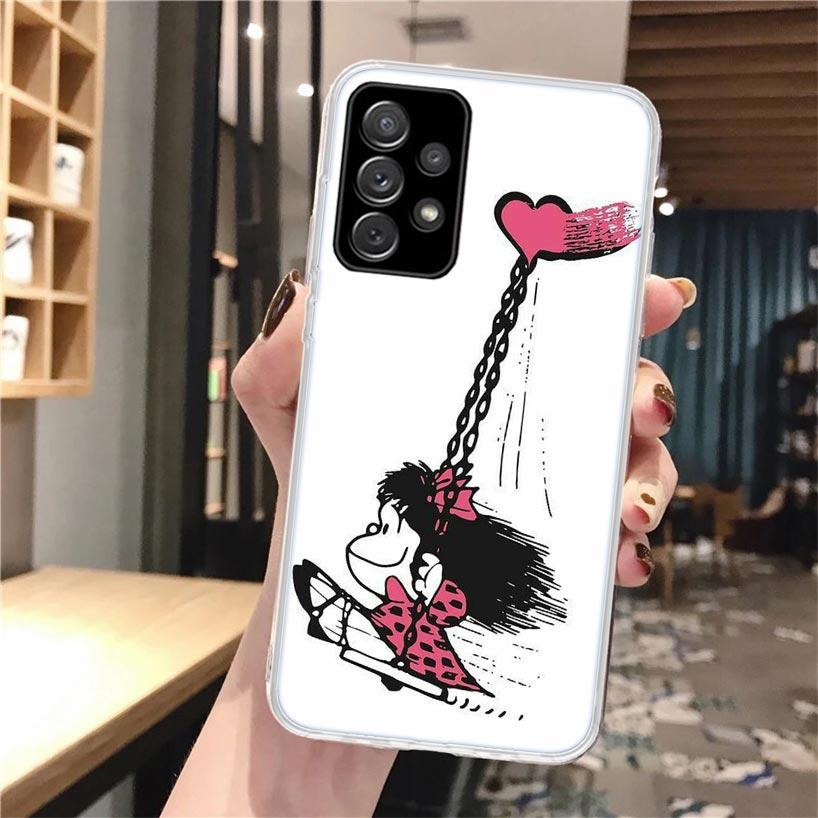 Cartoon Niedliche Mafalda Weiche Handyhülle Für Samsung Galaxy A52 A42 A32 A12 A22 A51 A50S A30S A20S A10S A71 A41 A31 A21S A40 A20E A7