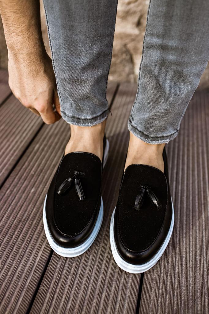 Chekich H Neue Kollektion CH002 Klassischer Loafer Pelle Schuh Weiß Schwarz Braun Tan