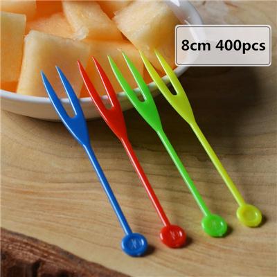 100pcs 12cm Fruit Cocktail Pick Stick Different Style Bamboo/PVC Buffet Cupcake Toppers Bar Tools Barware