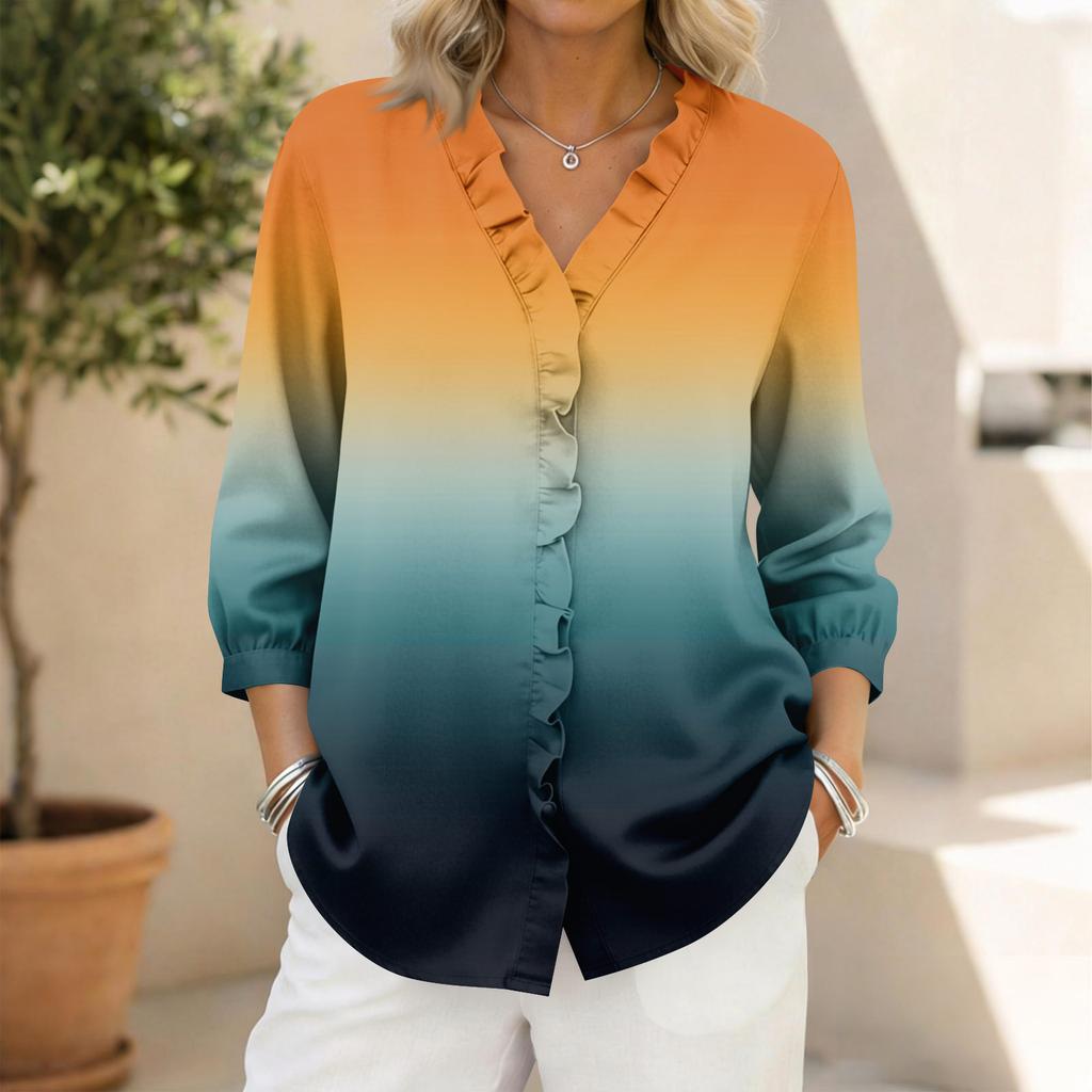 Women's 3/4 Sleeve Shirts Graphic Tees Shirts Casual Basic Tops Pullovers