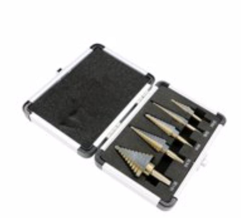 

High\-Speed Step Drill Bit Set Triangle Shank Hole Drilling Bits Tools Replacement For Woodworking Cone Cutter 5pcs