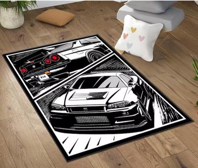JDM Autotuner Teppich Japanischer Auto Teppich Auto Teppich Racing JDM Auto Teppiche Raumdekoration Geschenk Für Ihn Jungenzimmer Teppich Geschenk Teppich Waschbarer Teppich Geschenk
