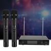 Portable UHF Handheld Dual Wireless Microphone for Karaoke Weddings Public SpeakingUS Plug