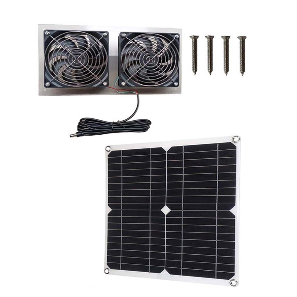 Flexible Solar Operated Exhaust Fan Temperature Control Device for Motorhomes Ships Hen Houses Dog Dens Ventilation