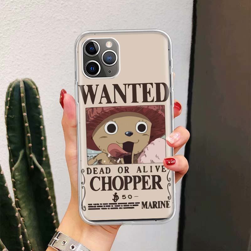 One Piece Fashion Wanted For iPhone 11 13 Pro Max 12 Mini Phone Case X XS XR 6 6S 8 7 Plus SE Apple 5 5S Fundas Cover Coque Capa