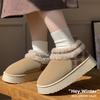 Women's Home Bootie Furry Slippers Warm Cozy Snow Boots with Fuzzy Plush Lined for Women Winter Non Slip House Shoes for Indoor Outdoor Short Boots