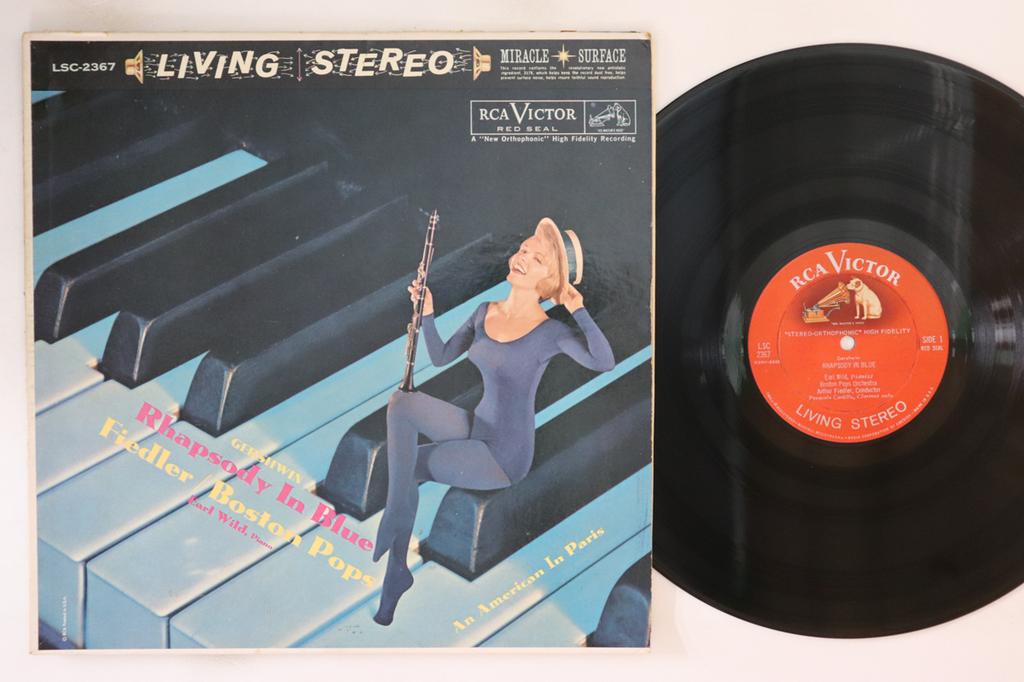 LP Record ARTHUR FIEDLER EARL WILDE BOSTON   Gershwin Rhapsody In Blue  An Amer LSC2367 RCA VICTOR RED 1960 US Classical Used