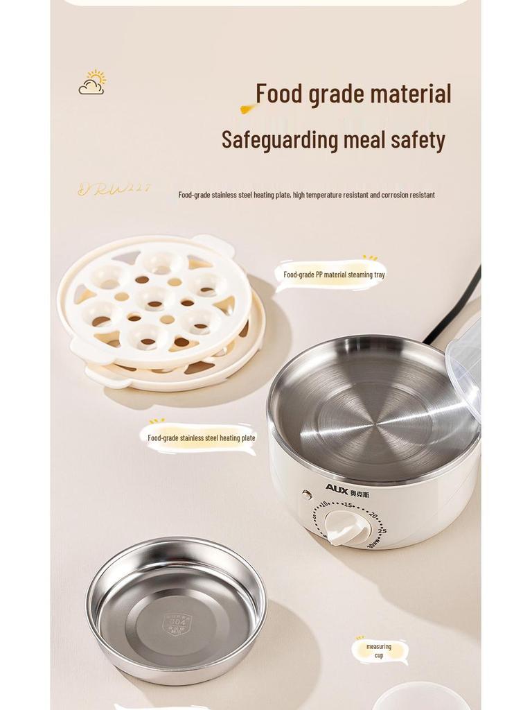 Compact Stainless Steel Automatic Egg Boiler with Auto-Off