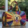 3D Printed Puppy Series Quilted Cotton Travel Bag - Fashionable Women's Yoga Handbag