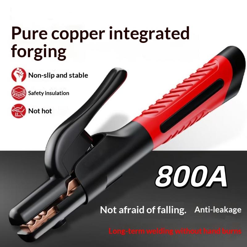 European Style Welding Electrode Clamp 600A 800A 1000A Heavy Duty Secure Grip for Field and Garage Work