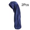 1Pc Women Solid Color Hair Hat Double Sided Silk Satin Bonnet Long Hair Polyester Night Sleep Cap Dreadlocks Braids