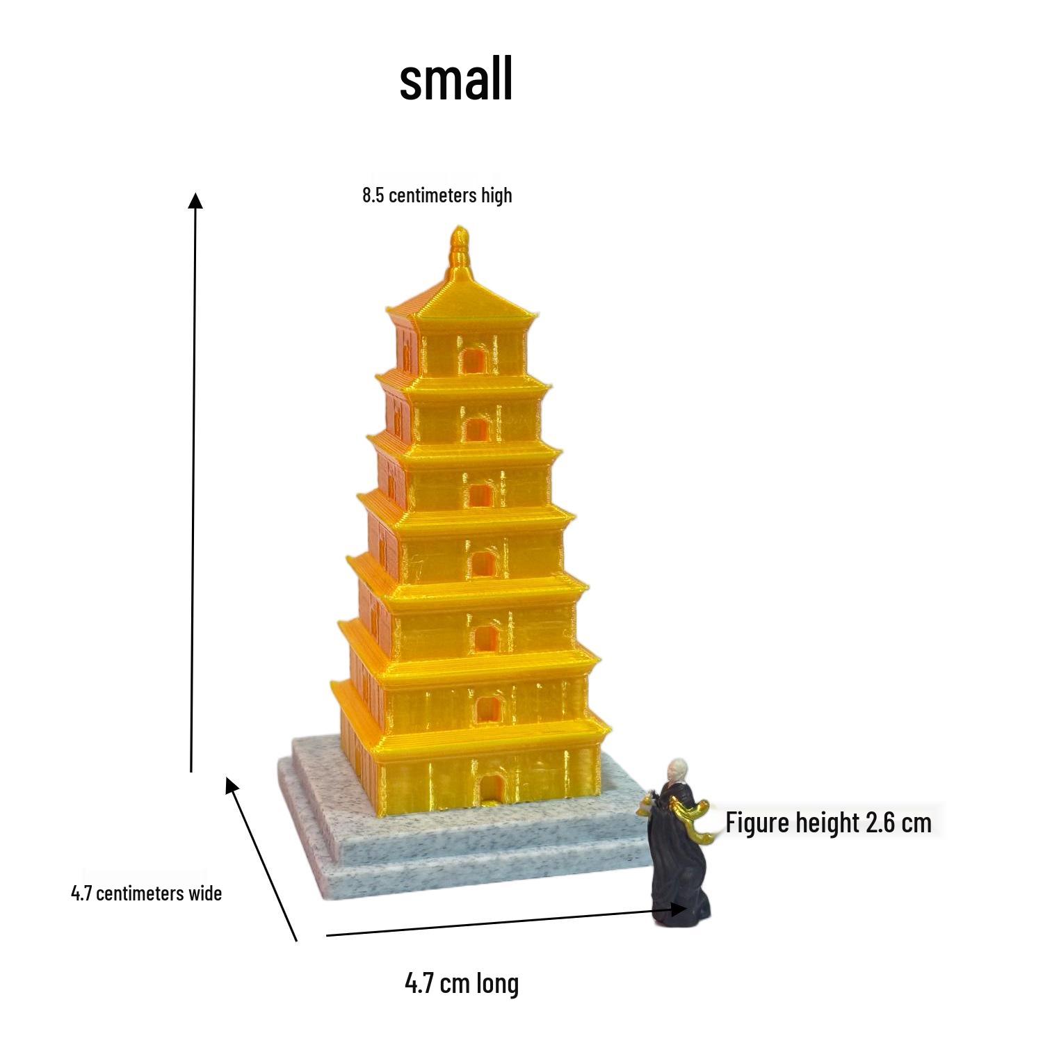 Chinese Style Big Wild Goose Pagoda Ornament for Desktop Bonsai & Fish Tank Decoration