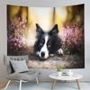 Border Collie Tapestry Fence Pastures Tapestry Adorable Animal Tapestry Creativity Art Tapestries Home Living Room Bedroom Dorm