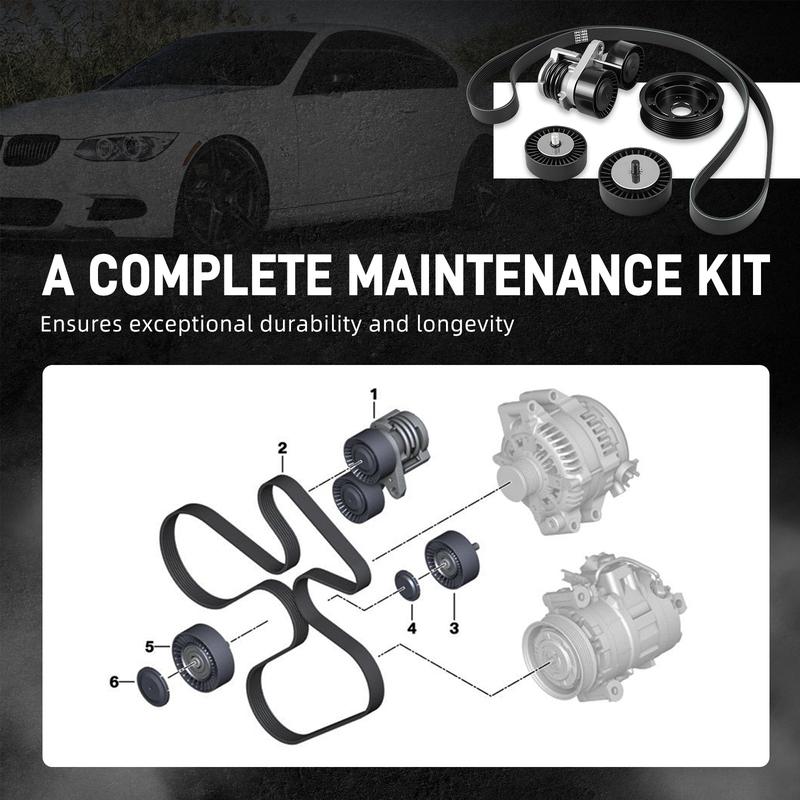 Комплект натяжителя приводного ремня и шкив насоса гидроусилителя для BMW N54, для BMW E90 E92 E93 E91 335i 335xi E82 E88 135i 2008-2010