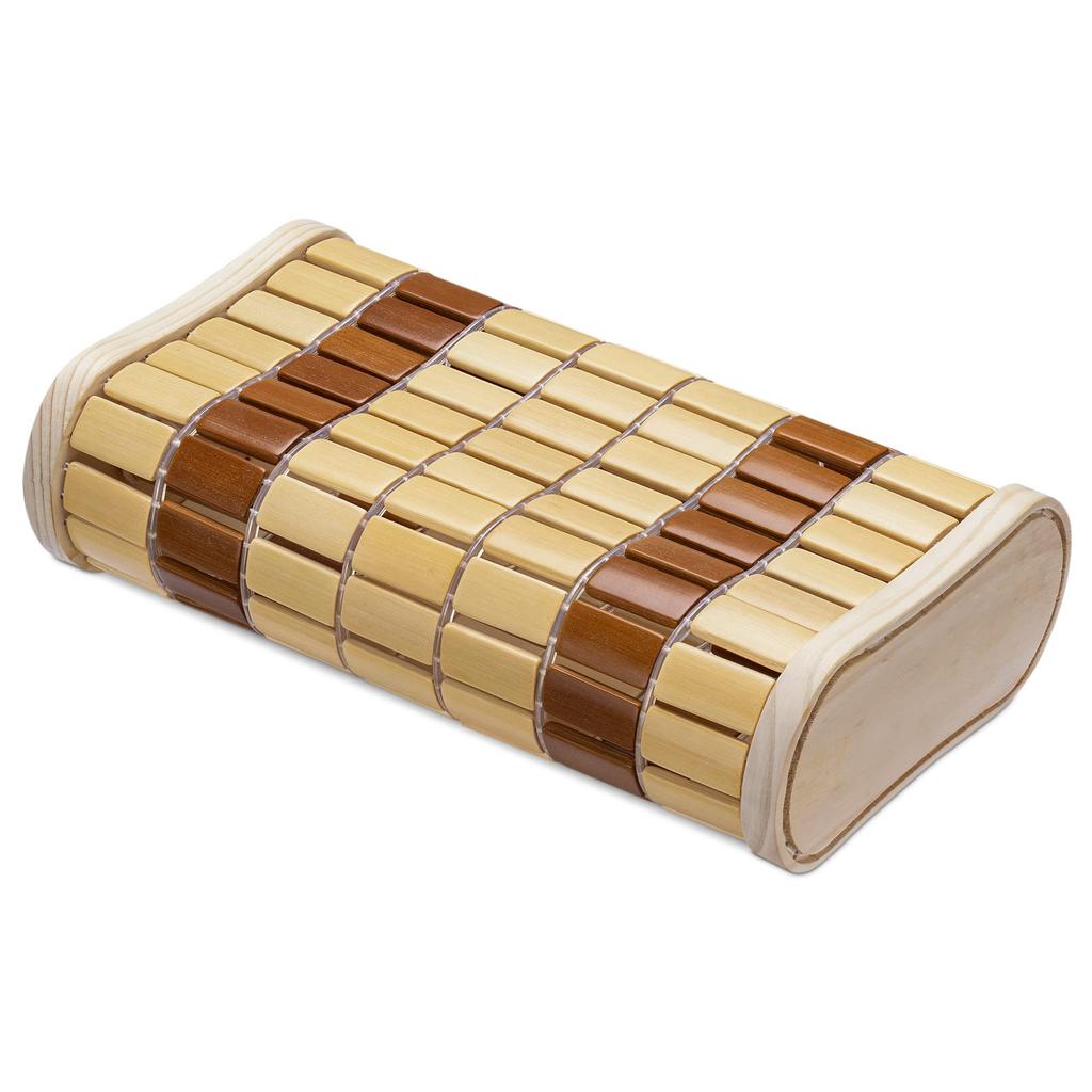 Navaris Sauna Pillow, Neck Pillow - Sauna Accessory, Nap Pillow, Home Sauna, Easy Sauna, Public Bath - Home Sauna, Firm Pillow, Wooden Pillow, Neck