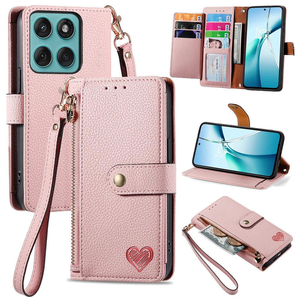 Zipper Card Solt Wallet Leather Case For MOTOROLA G04 G24 G14 G35 G55 G54 G84 G34 G24 Power G85 G45 Edge 50 NEO Bag Pocket Cover