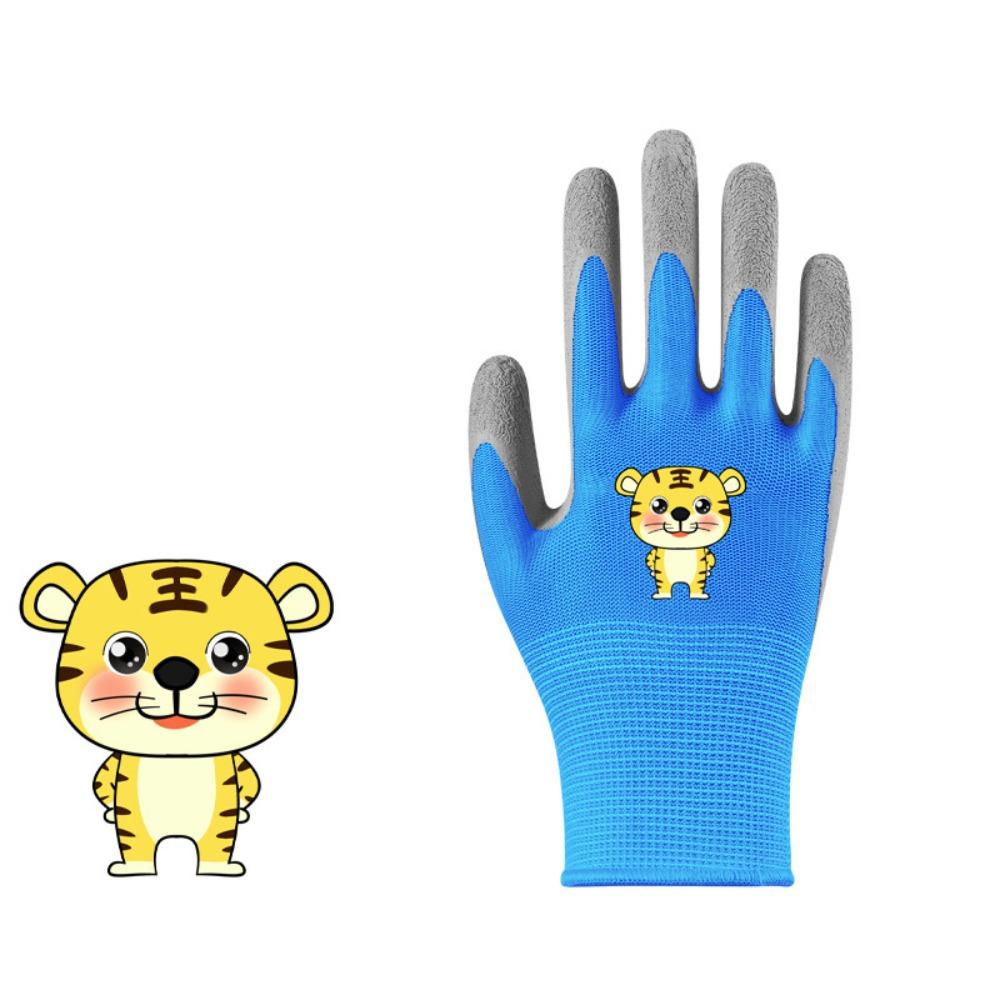 Breathable Kids Garden Gloves Latex Coated Children Protective Gloves Garden Work Gloves  For Kids