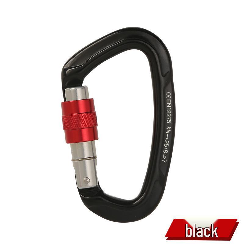 Outdoor Aluminum D-Shaped Lock: Camping, Hammock, Backpack, Rock Climbing, and Mountaineering Clip.