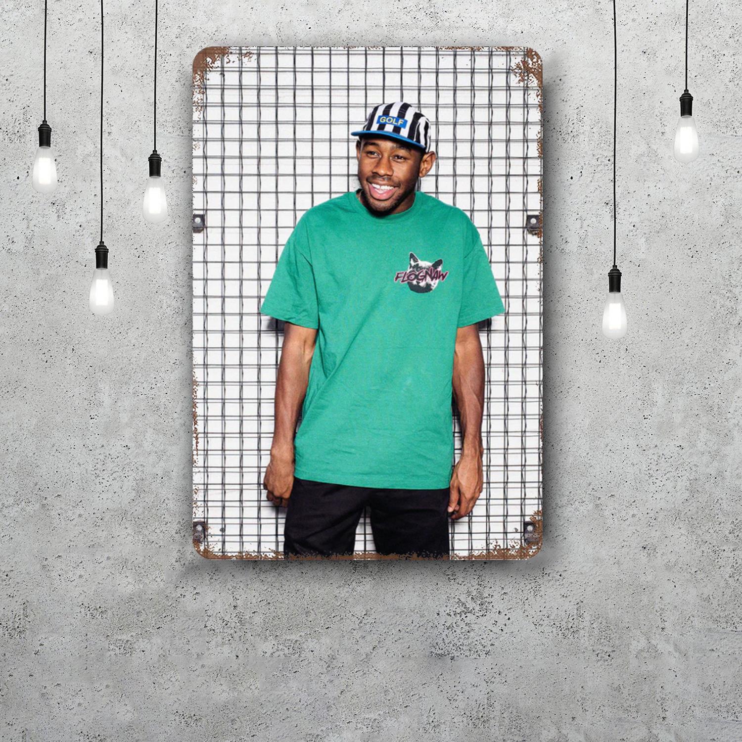 

Tyler The Creator Vintage Metal Tin Signs Posters Decor Retro Metal Plaque Wall Art Decor for Garage Bar 20x30cm（7.8x11.8inch）