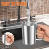 Stainless Steel Graduated Measuring Cup Coffee Latte Decoration Milk Coffee Measuring Cup Suitable for Families and Coffee Shops