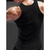 Solid Color Men's Polyester Sleeveless Vest, Smooth Breathable & Durable, Great for Summer Daily Casual Wear