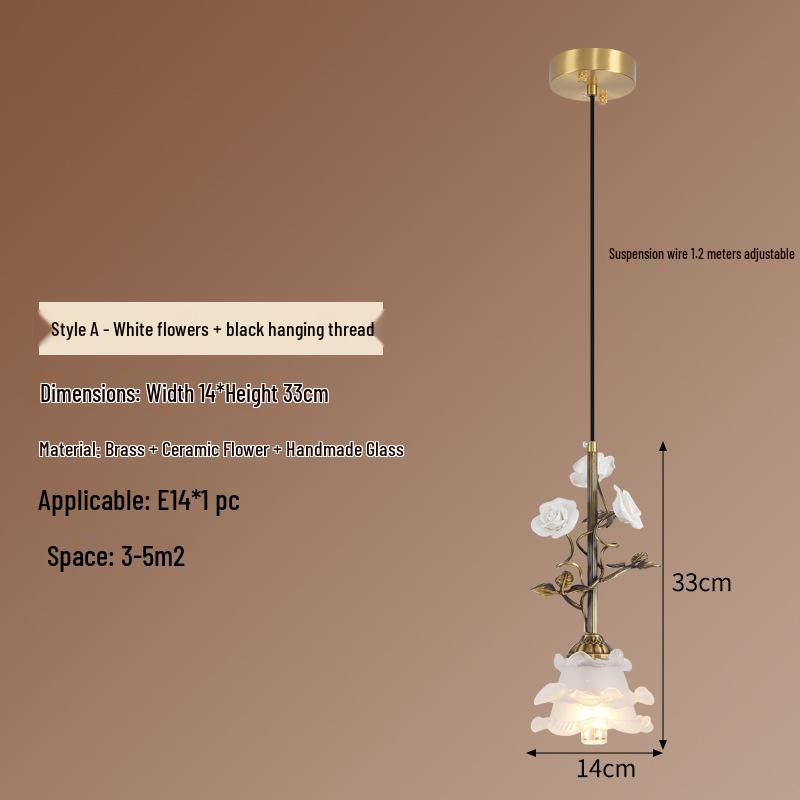 American Minimalist Copper Pendant Lamp for Modern Bedside Use