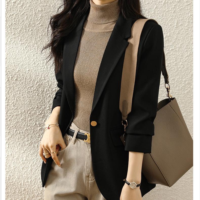 Yellow Suit Jacket Women's Autumn Jacket New Casual Korean Style Temperament Blazers