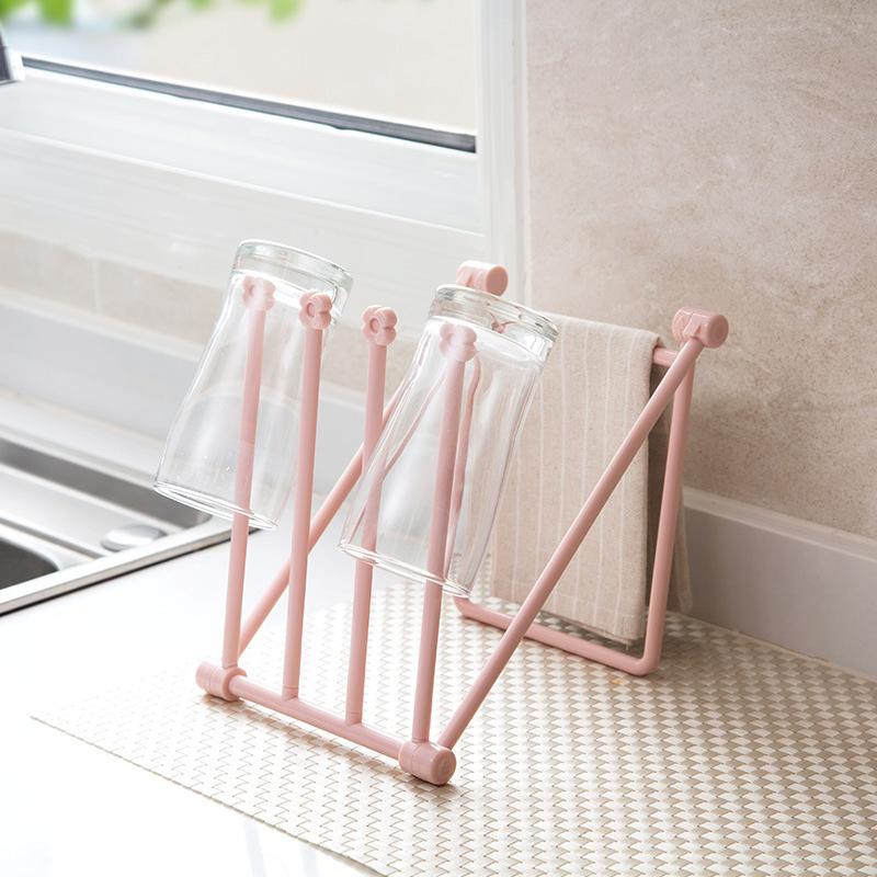 Plastic Jewelry Display Stand Pink Foldable Headband Scrunchies Hair Claw Clip Accessories Storage Organizer Shelf Holder