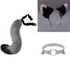 Halloween Cosplay Fluffy Fox Tail Fox Ears Keychain Cat Paws Gloves And Mask Animation Exhibition For Costume Accessories Set