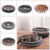 Plush Dog Sleeping Bed Oval Warm Dog Kennel Dog Deep Sleep Mat Cat Cushion Nest  Sleeping