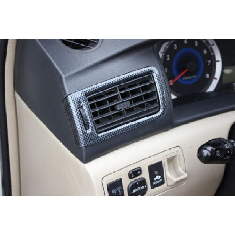 2003-2008 For Toyota Corolla Console AC L&R Air Outlet Trim Carbon Fiber Grain