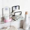Kitchen Bathroom Sponge Dishcloth Storage Rack Sink Shelf Sucker Hanger Holder