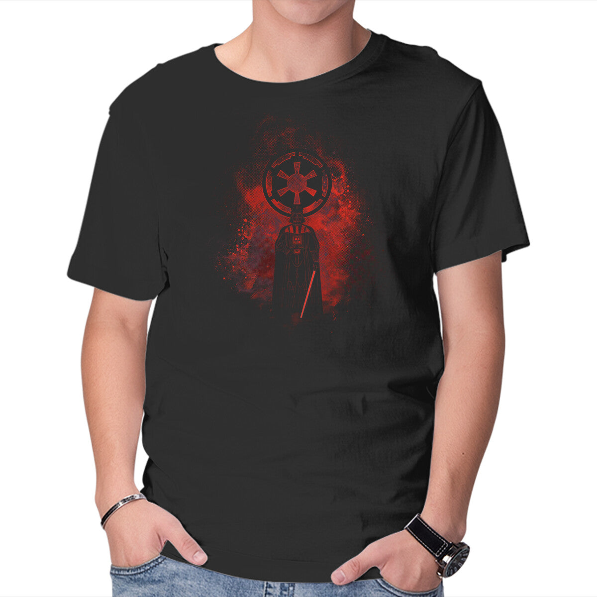 Unisex Crew Neck T-Shirt Empire Art Graphic Short Sleeve Casual Tee L