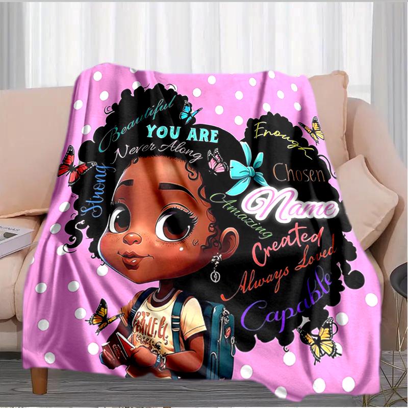 1PC Custom Name Beautiful Flannel blankets Patterns Throw Blanket All-Season Soft Gift for Couch, Bed, Camping gifts