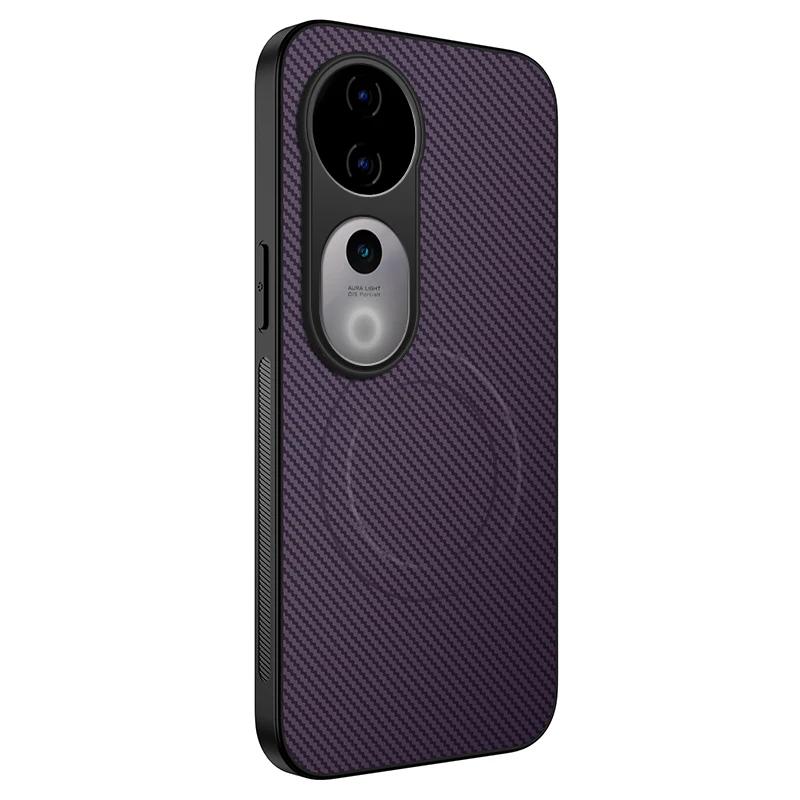 Carbon Fiber Wireless Charging Magnetic Cases For vivo V27 V29 V50 Lite V30 V40 Pro Lens Protection Soft Bumper Cover Phone Case