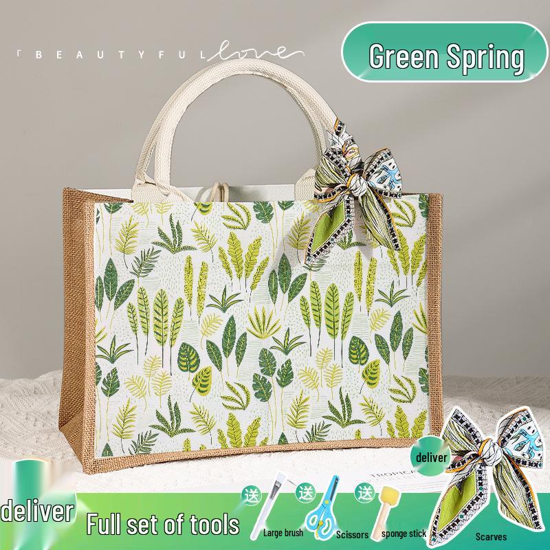 "Handmade Butterfly Canvas Gift Bag for Teacher’s Day and Creative Events"