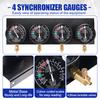 Vacuum Carburetor Synchronizer Carb Tool Sync 4 Gauge Set with Rubber Hose Vacuum Balancer Meter Kit For Motorbike