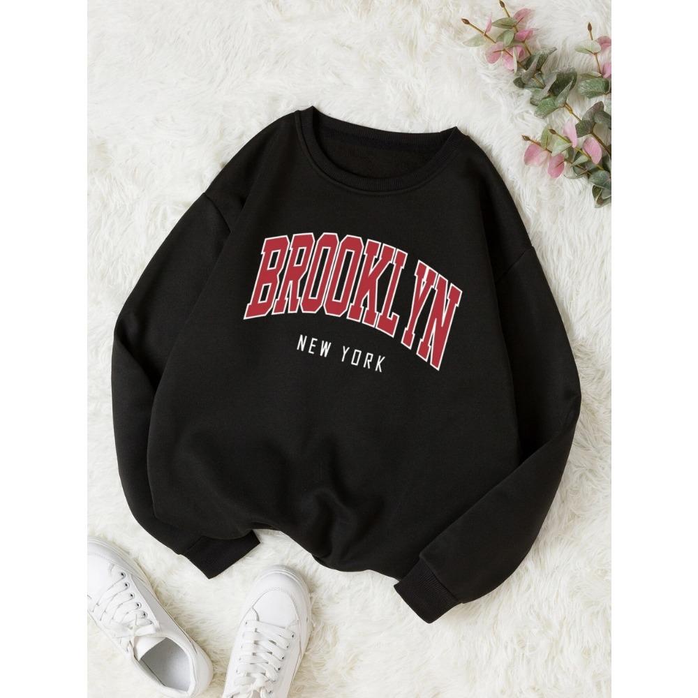 Brooklyn New York Printed Hoodies Women Colorful Clothes Basic Trend Sweatshirt Tops Be Durable Harajuku Hoodie Womens
