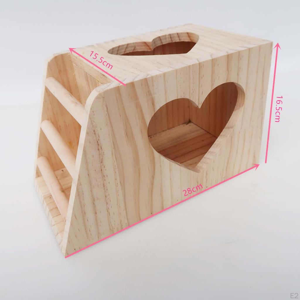 Wooden Hay Feeder, Food Feeding Rack, Less Waste Grass Holder for Small Animals Guinea Pig