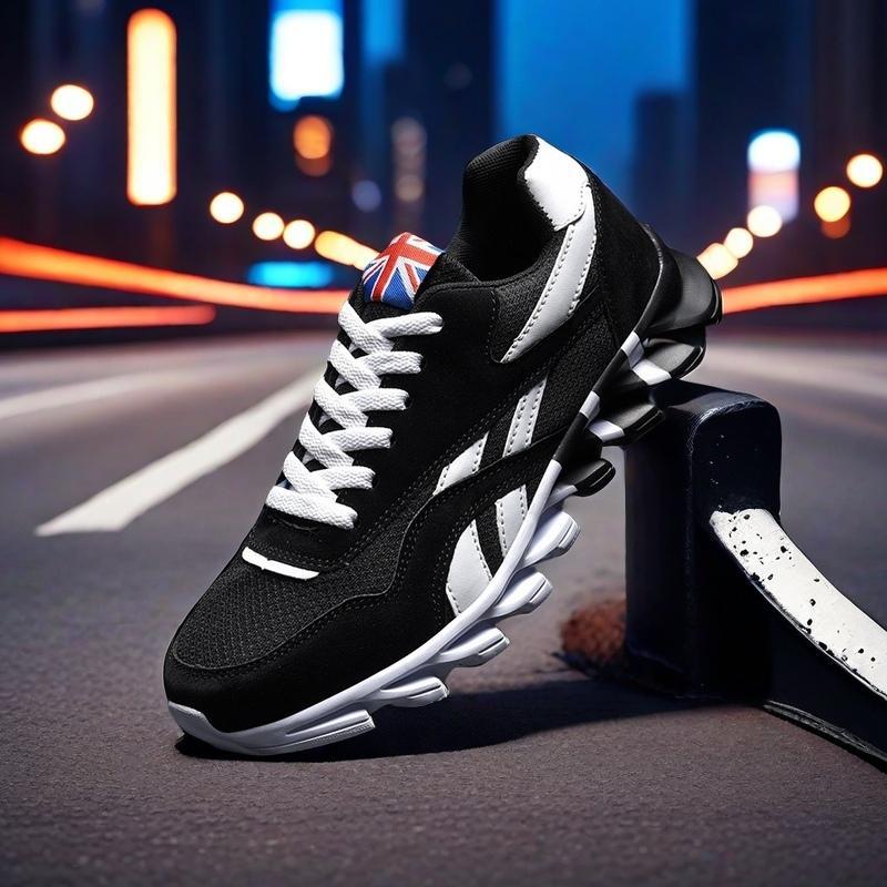 

2025 summer new sports blade running shoes Korean version of trend fly-woven breathable large size low-top light casual men s shoes 39