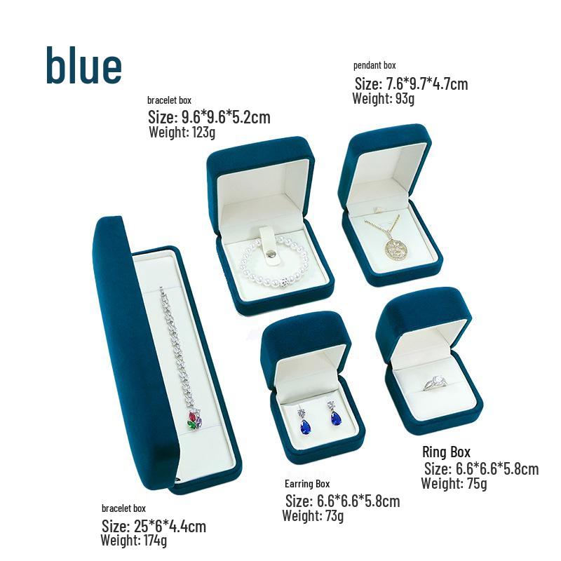 Velvet Jewelry Box with Rounded Corners – High-End Ring, Bracelet, and Pendant Packaging
