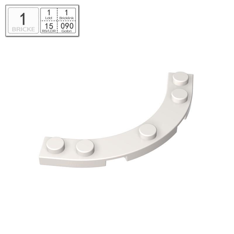 BRICKE 80015 Curved Round Corner Plate 5x5, LEGO-Compatible Building Block MOC Accessory 50g (~46 pcs)