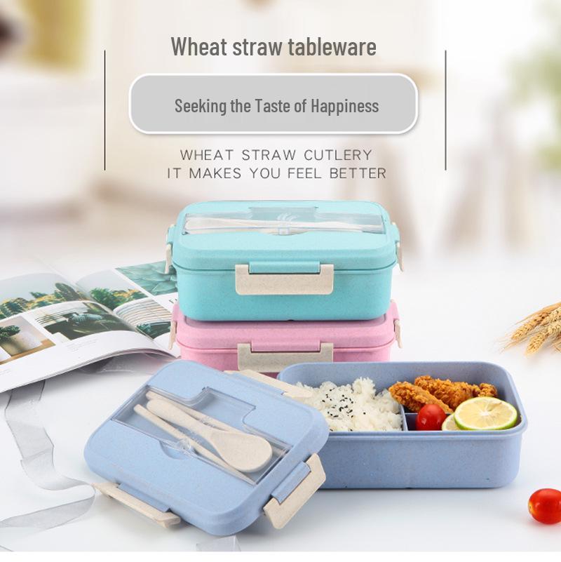 Microwavable Wheat Straw Insulated Bento Lunch Box